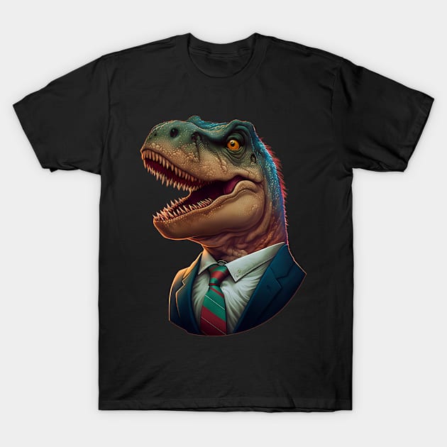 Attorney Shirt | T-Rex In Lawsuite T-Shirt by Gawkclothing